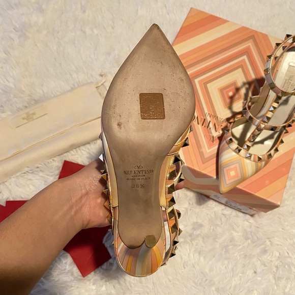 ❌ SOLD ❌ Valentino Garavani Rockstud MultiColor Ankle Strap - Picture 7 of 12